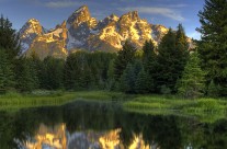 Sunrise on the Grand Tetons at Schwabacher Landing