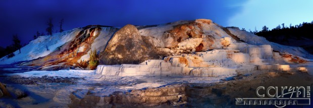 CarynEsplin-Panoramic-MammothHotSprings-Yellowstone-LightPainting